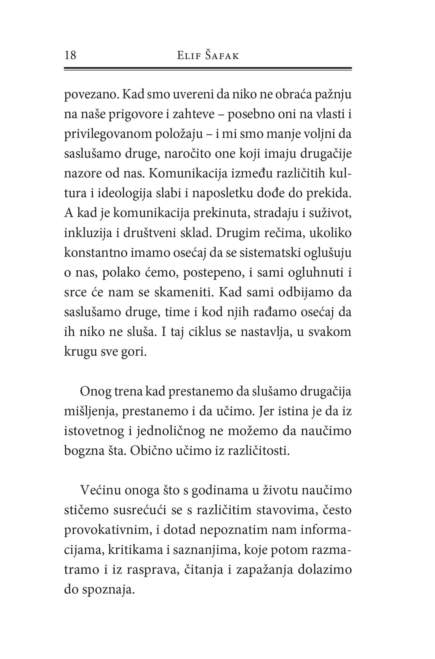 KAKO SAČUVATI ZDRAV RAZUM U DOBA PODELA - Elif Šafak, odlomak iz knjige